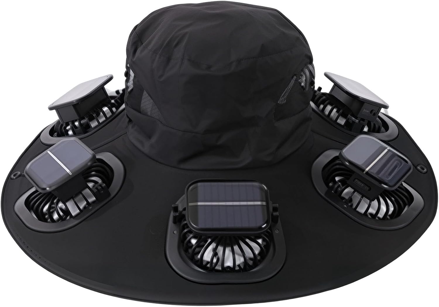 ホット6ファンソーラーファンハット通気性UVカットワイドブリ - Fishing Hat のレビューと価格