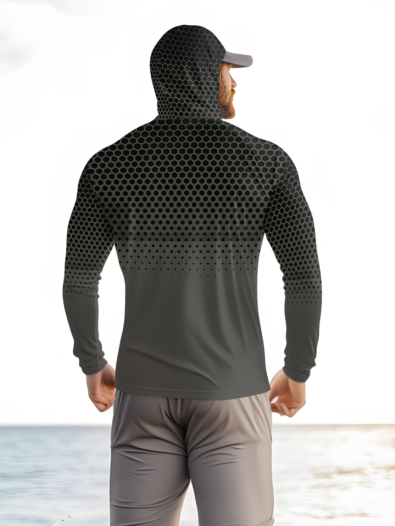 メンズサマーUPF50+フィッシングフーディー、フェイスマス - Fishing Mask Sun Protection のレビューと価格