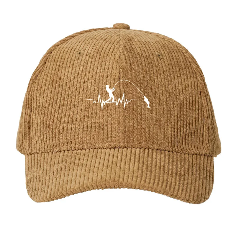 カスタマイズ可能なコーデュロイ素材の野球帽。男性・女性向け。 - Fishing Hat のレビューと価格