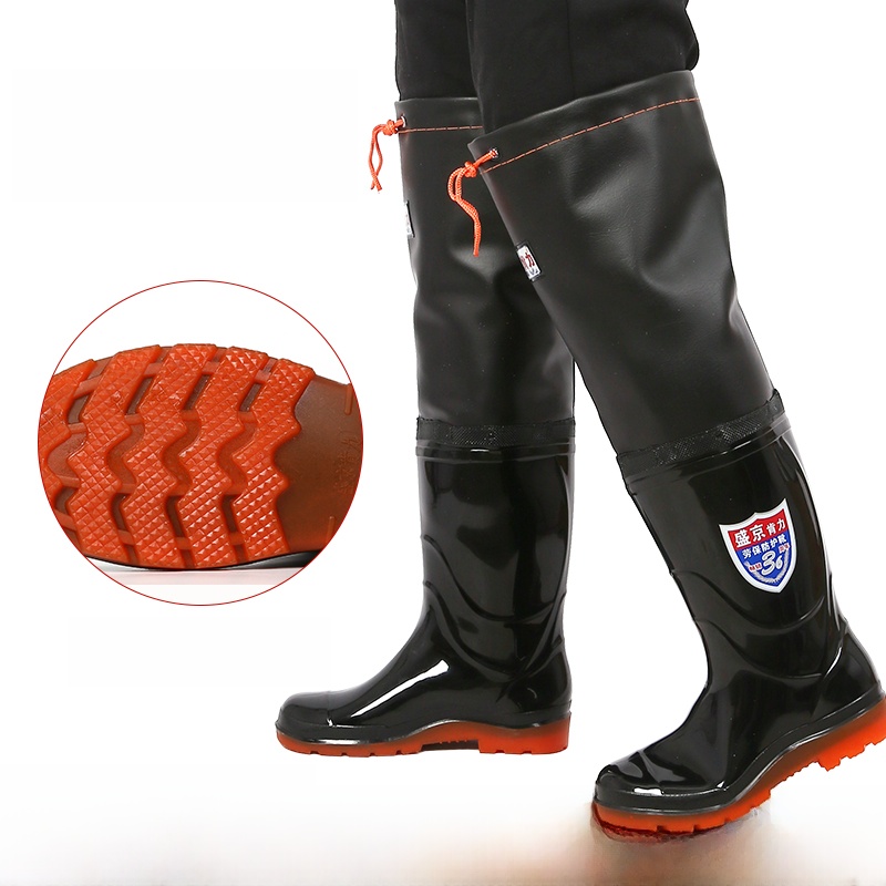 厚底オーバーニーレインブーツ メンズハイチューブウェーディン - Fishing Pants Waterproof のレビューと価格