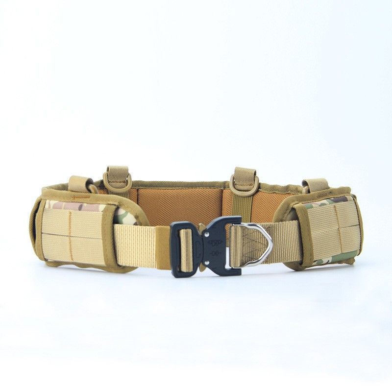 黒色のパッド入りタクティカルフィッシングベルト。Dリング付き - Fishing Belt のレビューと価格