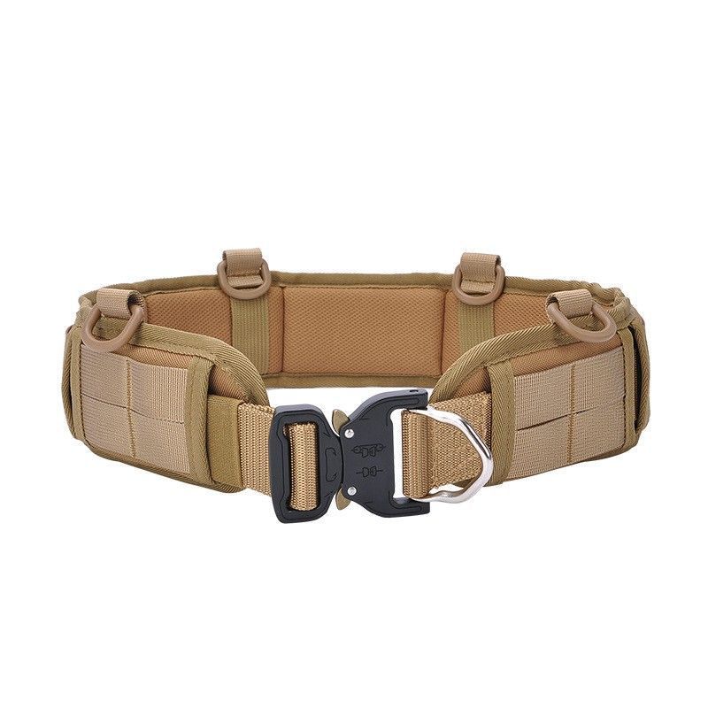 黒色のパッド入りタクティカルフィッシングベルト。Dリング付き - Fishing Belt のレビューと価格